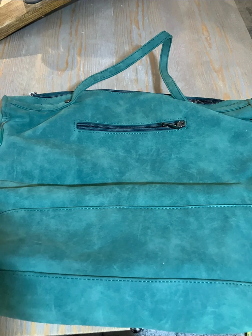Teal Studded Women's Shoulder Bag